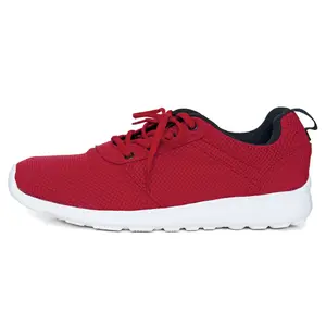 Comfortable Red Women's Running Sneakers Genuine Leather Direct From Uzbekistan's Manufacturer Reliable And Supportive