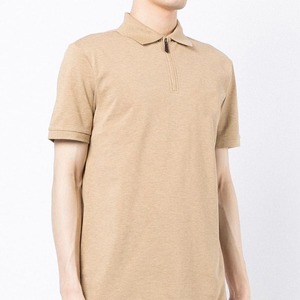 Polo de hombre personalizado al por mayor, ropa de punto lisa en blanco con logotipo impreso - Product Image 3