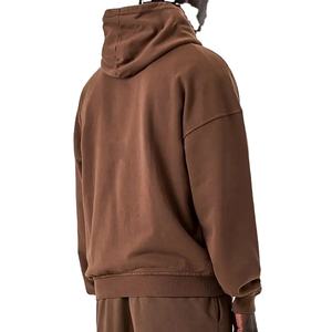 Top qualité 2024 nouveau Design Logo personnalisé haute qualité hommes épais coton français éponge goutte épaules surdimensionné pull à capuche - Product Image 2