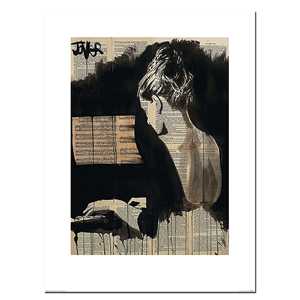 ภาพพิมพ์ศิลปะ Her Sonata ของลุยส์ โจเวอร์ ภาพบุคคลร่วมสมัยและภาพนิ่งแบบนามธรรมพร้อมกรอบสำหรับตกแต่งผนังห้องนั่งเล่น - Product Image 2