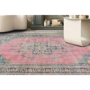 Tapis imprimé motif floral : Tapis de bain, Décoration style ferme, Rose, Design persan, Tapis à poils doux - Product Image 3