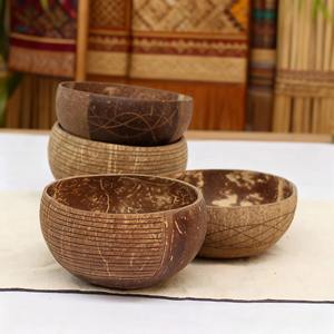 Tazón para Servir Estilo Cáscara de Coco, Decoración Natural y Ecológica para Mesa de Comedor, para Servir Ensaladas, Aperitivos, Frutas y Uso Diario - Product Image 3