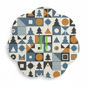 ผู้ขายที่ดีที่สุด! ถาดรองจานแล็คเกอร์ภาพวาดด้วยมือถาดรองจานลายหอยเชลล์ตกแต่งโต๊ะงานแฮนด์เมด - Product Image 5