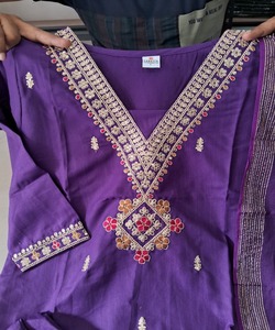 ผ้าลินินไหมคอตตอนปักลำดับลำดับบนพื้นผ้าโพกศีรษะสไตล์แอฟริกันเสื้อผ้าสำหรับเทศกาลขายส่ง - Product Image 5