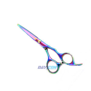 Tijera de peluquero Manual de gran oferta, base de acero inoxidable recubierta de Titanio arcoíris para instrumentos quirúrgicos - Product Image 2