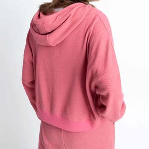 Conjunto de Sudadera con Cremallera y Pantalón Jogger para Mujer, Estampado 2026, 100% Algodón Transpirable, Cuello Alto, Grueso, Deportivo de Invierno, con Logotipo Personalizado - Product Image 5