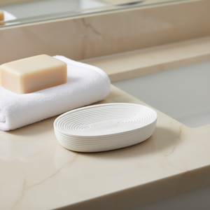 Jabonera independiente Gedy GEMINI con rayas blancas 14,4x9,8x2,8 cm GM11 02 - Product Image 3