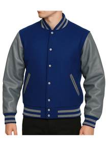 Chaqueta Bomber Negra para Hombre con Mangas de Cuero PU, Cuello Alto y Cierre de Botones, Estilo Casual para Otoño - Product Image 3