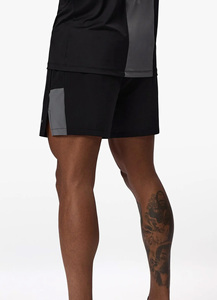 Custom Logo <b>Mens</b> Athletic Gym <b>Short</b> Black Summer Workout Wear Breathable Elastic Waist Drawstring Running Fitness <b>Shorts</b> for <b>Men</b> - Product Image 2