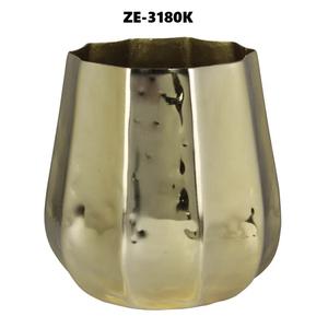 Jarrón de Flores Costero de Hierro de Lujo para Mesas de Boda, Diseño de Cilindro en Oro Cepillado por Zahid Exports - Product Image 4