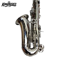 Saxophone électronique alto |   Gravé à la main |   Plaqué nickel et finition laquée or |   Clé Eb |   En solde