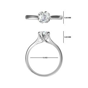 Elegantes anillos de diamantes de laboratorio certificados HPHT GIA/IGI en oro de 10K 14K 18K Regalo de compromiso de alta calidad - Product Image 2