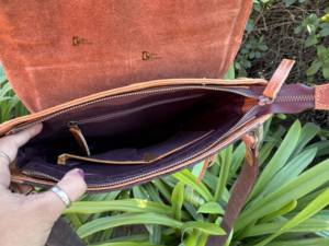 Wholesale Hand Tooled Carving Leather Cowhide Fur Fringe Handbag Hot Sale Stylish Purse Aztec Saddle <b>Blanket</b> Bag for Women's Use - Product Image 6