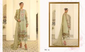 ชุดสูท shalwar kameez ผ้าชีฟองปักลายสำหรับผู้หญิงชุดปาร์ตี้อินเดียและปากีสถาน - Product Image 4