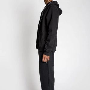 Streetwear 360gsm Poliéster/Algodón Oversized Men's Zip-Up Hoodie Invierno Impresión digital Casual Blank - Product Image 4