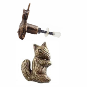 Tiradores de cajón de armario de ardilla de latón antiguo, tirador de cocina versátil, tocador, dormitorio, almacén al aire libre, sala de estar, Villa - Product Image 2