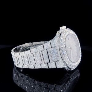 นาฬิกาโมอิสซาไนต์แบบกำหนดเองได้ตามเทรนด์  ตัวเรือนสแตนเลสคุณภาพดีที่สุด  นาฬิกาเพชรสำหรับเป็นของขวัญสำหรับทุกเพศ - Product Image 2