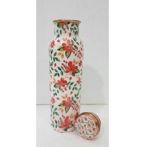 ขวดน้ำทองแดงบริสุทธิ์พิมพ์ลายแผนที่หลากสีดีไซน์ทันสมัยสำหรับเครื่องดื่ม - Product Image 2