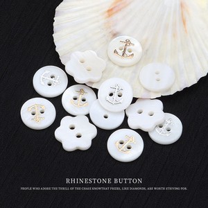 12.5Mm-15Mm <span class=keywords><strong>2</strong></span> Lỗ Cá Nhân Cổ Điển Hải Quân Phong Cách Trắng Vòng Nút Vỏ Cho Áo Sơ Mi - Product Image 6