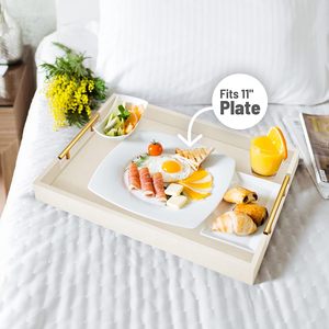 Bandeja de Madera de Acacia Multiusos, Estilo Europeo, Diseño Más Reciente, Elegante y Moderno, Alta Demanda, Bandeja de Madera Más Vendida - Product Image 3