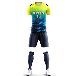 Uniforme de Fútbol para Hombre de Alta Calidad, Personalizable con Logotipo OEM, Manga Corta, Tela Transpirable 100% Poliéster - Product Image 1