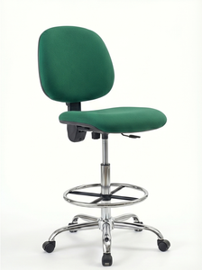 Hot Sale Eco Modern Drafting <b>Stool</b> Gas Lift Footrest Ring Fabric Upholstered ARSU Star Base Casters Hospital School Lab Office - Product Image 5