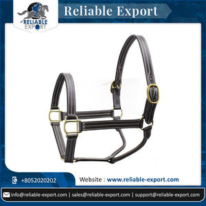 Accessoires de selle australienne en cuir véritable cheval bride et licous produit cousu fantaisie du fabricant indien - Product Image 2