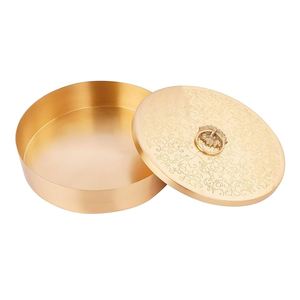 Fournisseur en gros de boîtes à chapati 100% laiton, forme ronde, qualité exceptionnelle, articles de cuisine pour la maison, ustensiles de cuisine, casseroles, boîtes, très vendues - Product Image 5