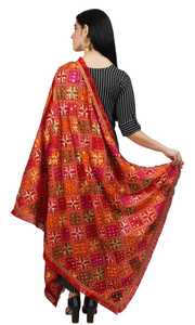 Women Heavy Mirror Work Embroidered <b>Shawls</b> 2025 Chunari Duppata <b>Wedding</b> <b>Shawl</b> For Women - Product Image 5