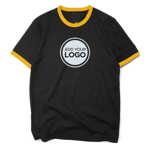 เสื้อยืดผู้ชายแบบถักด้วยกระดูกซี่โครงสำหรับผู้ชายเสื้อยืดบิดได้ถูกยึดด้านข้าง - Product Image 6