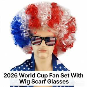 Venta Caliente: Pelucas de Colores de las Banderas Nacionales para la Copa Mundial de Fútbol 2026, Accesorios para Fanáticos del Fútbol, Venta al Por Mayor - Product Image 3