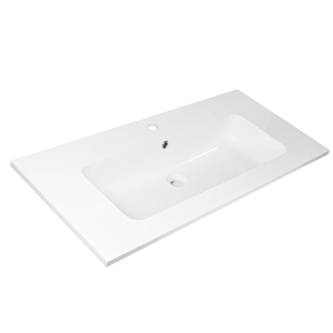 Armadio per bagno in marmo minerale 101x46 cm con lavello incorporato 1 - Product Image 2