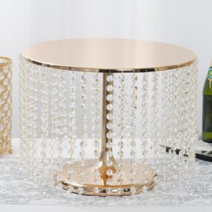 AK Latón Atractivo Anillo Estilos Soporte de pastel de metal con revestimiento en polvo Acabado Soporte de pastel decorativo para el hogar/restaurante - Product Image 4