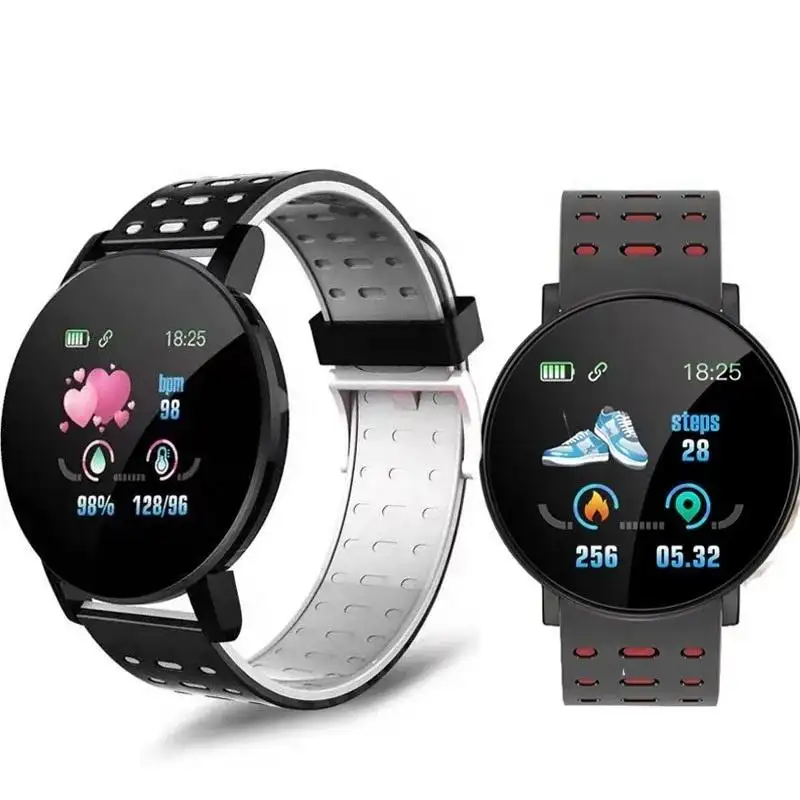 Reloj inteligente 119 Plus, pulsera con pantalla táctil de alta definición, rastreador de actividad física, Monitor de ritmo cardíaco, banda para teléfono inteligente, pulsera 119 plus