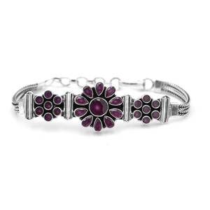 Handmade 925 <b>Sterling</b> <b>Silver</b> Fine Charm <b>Bracelet</b> Natural Ruby Gemstone Handcrafted Jewelry for Girls <b>Women</b> Unique Gift Item - Product Image 4