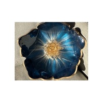 Bol décoratif moderne en résine avec motifs floraux, design artisanal, respectueux de l'environnement, décoration de mariage et de la maison