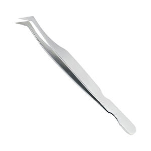 Pinzas de extensión para pestañas quirúrgicas RS, volumen de pestañas, Etiqueta Privada, Punta dentada duradera de acero inoxidable antimagnético, 10mm - Product Image 1