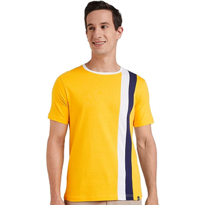 เสื้อยิมผู้ชายผ้าฝ้าย 100% น้ำหนักเบา คุณภาพสูง ปรับแต่งได้ ระบายอากาศดี แขนสั้น คอกลม ลายพิมพ์แบบซับลิเมชั่น ดีไซน์เรียบง่าย - Product Image 1