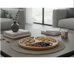 Plateau de service à collation en bois divisé sur mesure en gros pour les aliments secs - Product Image 3