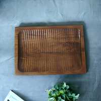 Plateau de service rectangulaire en bois de manguier artisanal, plateau décoratif en bois pour la cuisine, la salle à manger, la décoration de la maison, les mariages, utilisation en gros