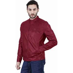 Wholesale High Quality Custom Black Biker Leather <b>Jacket</b> <b>Men</b> Winter <b>Bomber</b> Button Decoration Faux PU Plus <b>jacket</b> for <b>men</b> - Product Image 5