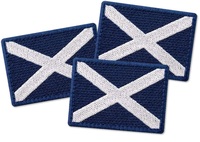 L'écusson du drapeau écossais, le drapeau du pays de l'Écosse, l'emblème national de la croix de St Andrew, le fer brodé sur