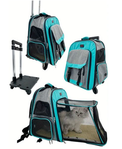 Akasa Luxury Small Dog and Cat Bag Carrier Midnight Black Medium Size Airline Dimension Aprobado con cierre de cremallera - Product Image 1