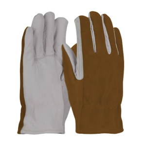 Gants de travail de conducteur les plus populaires respirants résistants à l'abrasion fabriqués en cuir fendu de vache en grain de chèvre-sécurité industrielle personnelle - Product Image 5