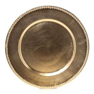 Plaque de chargeur en métal vintage au look antique pour les événements à thème royal qui exigent une élégance historique avec une décoration - Product Image 5