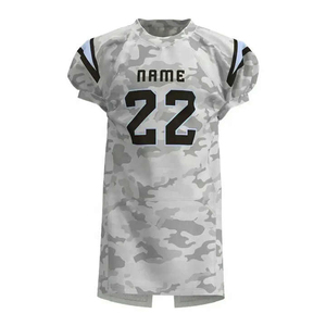 OEM nuevo diseño fútbol americano transpirable camuflaje estampado uniformes conjuntos con nombre del equipo y número Jersey pantalones cortos para adultos - Product Image 3