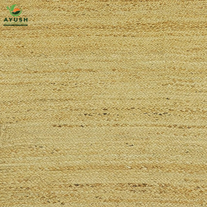 Large <b>Rectangular</b> rug 8x10 made of 100% Jute material hand braided Natural custom rugs for living room - Product Image 3