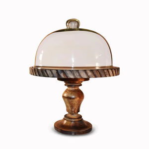 Vaisselle design attrayant support à gâteau en bois à bon prix support à dessert fait à la main ustensiles de cuisson émail imprimé forme ronde ménage - Product Image 5