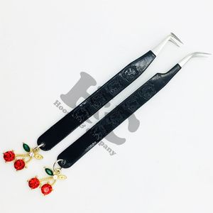 Pinzas de Alta Calidad para Pestañas, Pinzas Profesionales para Extensión de Pestañas, Acero Inoxidable, Agarre de Diamante, Punta Dentada, Visón - Product Image 4