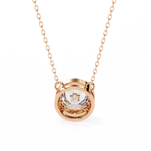 Pendentif de fiançailles en or blanc massif 14 carats 1.2ct IGI Lab Grown Brilliant Cut D Color White Diamond Solitaire pour femmes romantiques - Product Image 6